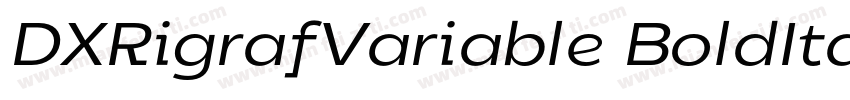 DXRigrafVariable BoldItalic字体转换